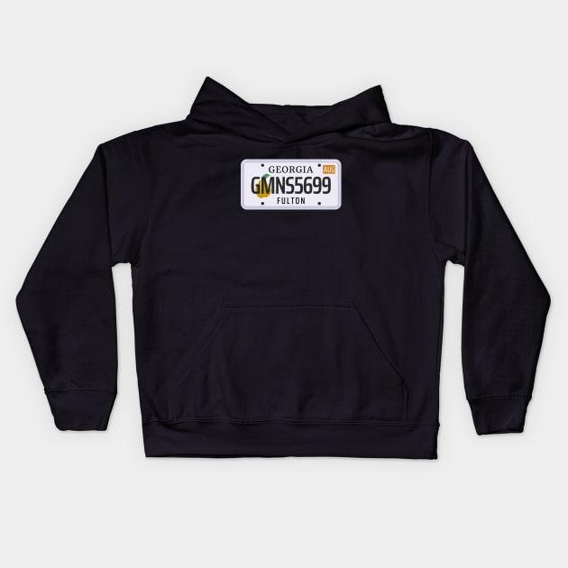 Georgia License Plate Kids Hoodie by kani